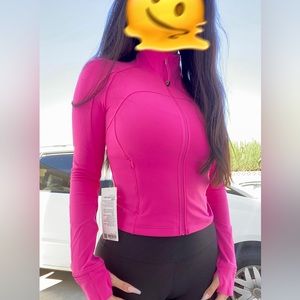 lululemon Nulu Cropped Define Jacket in Sonic Pink Size 0